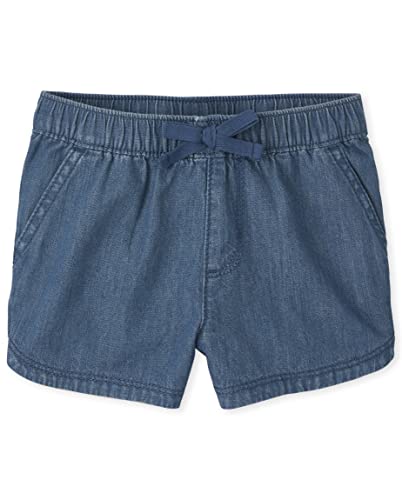 Baby and Toddler Girls Denim Pull On Shorts, Izzie WASH, 18-24 Months