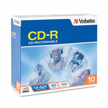 CD-R Recordable Disc DISC,CD-R,52X,10/PK,SR (Pack of15)