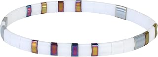 Rainbow Beaded Stretch Friendship Bracelets for Women