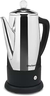 12-Cup Electric Coffee Percolator with Keep Warm and Cool-Touch Handle