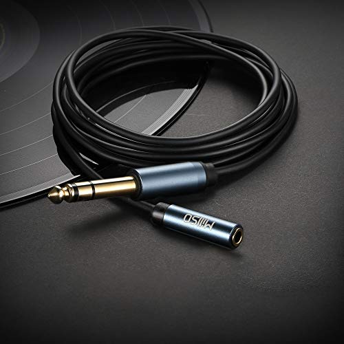 1/4 to 3.5mm Headphone Adapter (10 Feet) TRS 6.35mm 1/4 Male to 3.5mm 1/8 Female Stereo Jack Audio Adapter for Amplifiers, Guitar Amp, Keyboard Piano, Home Theater, Headphones - 10 Feet/3M