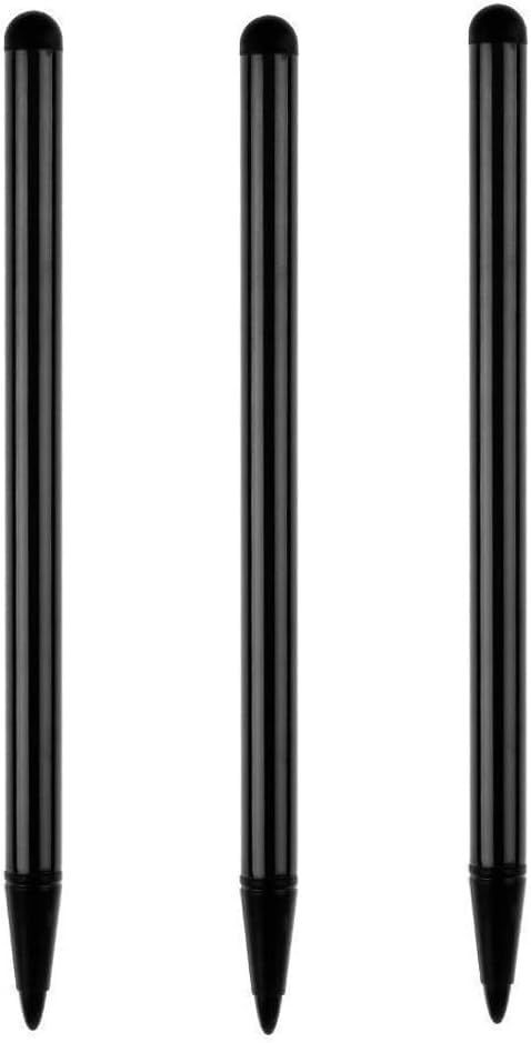 Set of three black stylus pens for touch screens