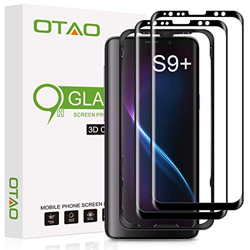 Galaxy S9 Plus Screen Protector Tempered Glass (2 Pack), 3D Curved Dot Matrix [Full Screen Coverage] Glass Screen Protector for Samsung Galaxy S 9 Plus with Installation Tray [Case Friendly]