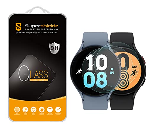 (3 Pack) Designed for Samsung Galaxy Watch 5 (44mm) / Galaxy Watch 4 (44mm) Tempered Glass Screen Protector, Anti Scratch, Bubble Free