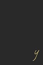 Black monogram initial notebook with gold letter, 6x9, 110 pages