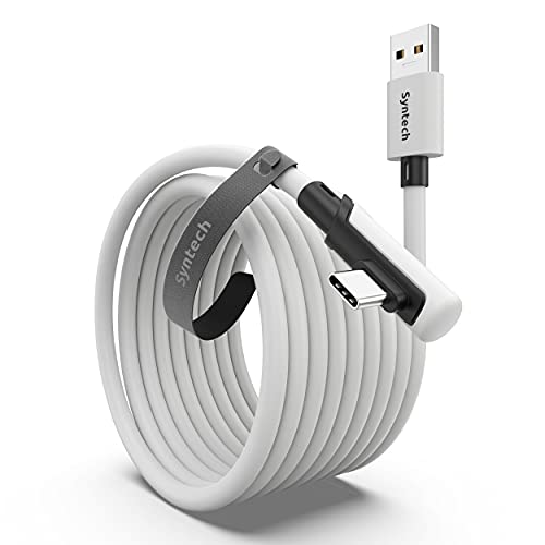 Link Cable 16 FT Compatible with Quest2 Accessories and PC/Steam VR, High Speed PC Data Transfer, USB 3.0 to USB C Cable for VR Headset and Gaming PC