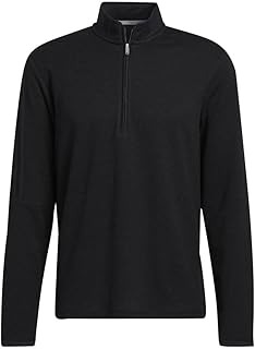 Men's black 3-stripes quarter zip pullover