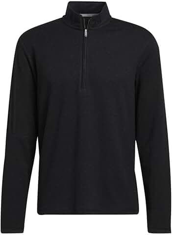 Men's black 3-stripes quarter zip pullover