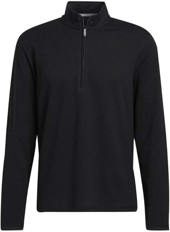 Men's black 3-stripes quarter zip pullover