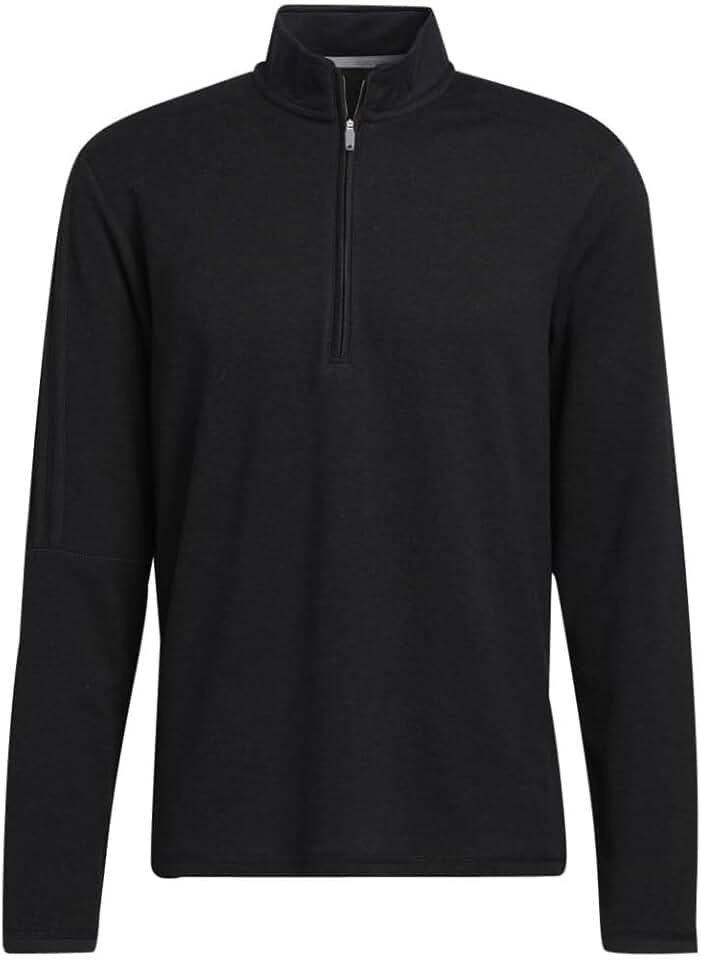 Men's black 3-stripes quarter zip pullover