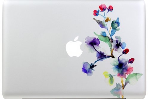 Water Floral Laptop Vinyl Decal