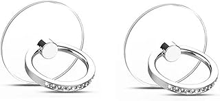 Two Transparent Phone Ring Holders with 360° Rotation