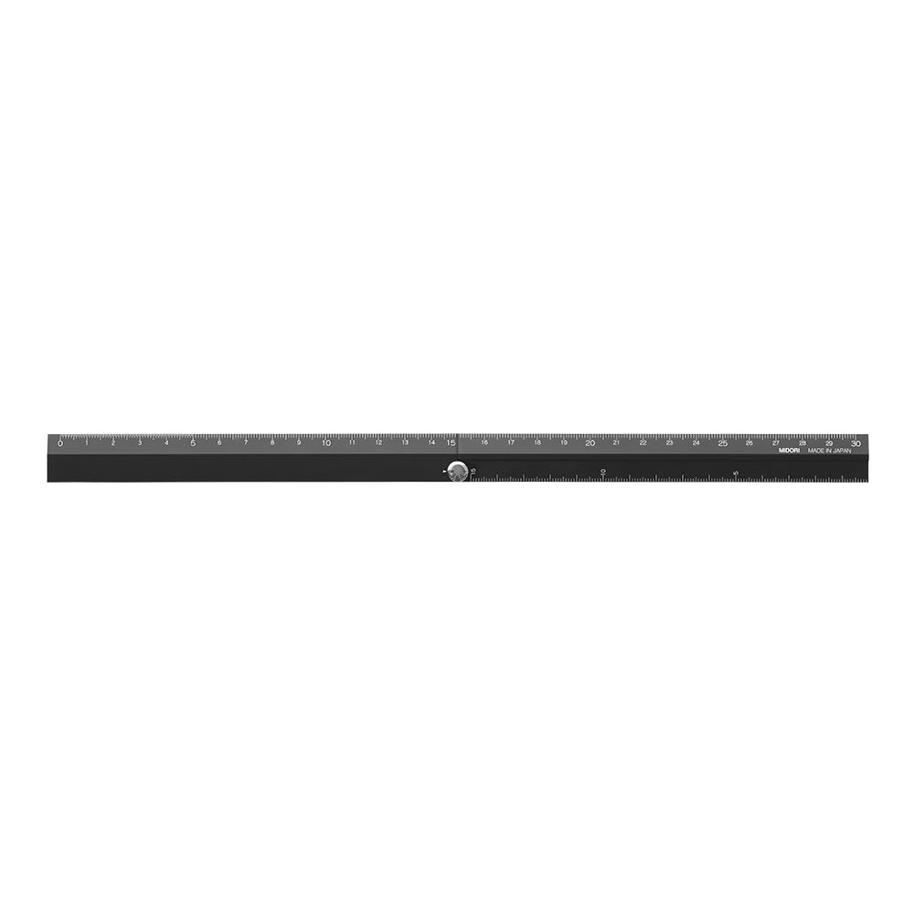 30cm Black Aluminium Ruler