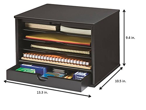 Midnight Black 4-Shelf Desktop Organizer