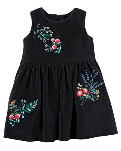 Carters Dress Black Floral NB