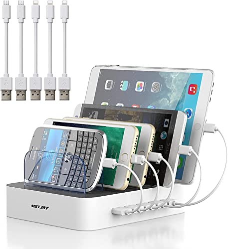 Charging station with five USB ports and power switch
