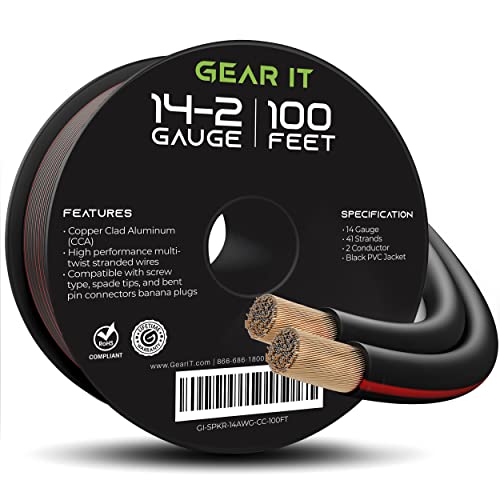 14 AWG Speaker Wire, 100 Feet, Black