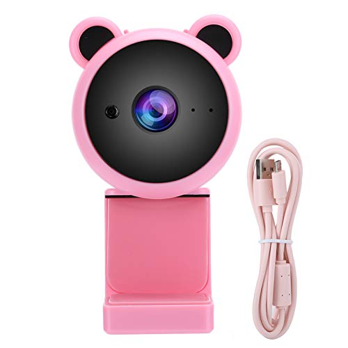 Webcam, HD 2MP Pixel 1080P PC Camera with Mic, Laptop for PC(Pink)
