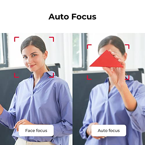 Tiny PTZ 4K Webcam, AI Powered Framing & Autofocus, 4K Video Conference Camera with Dual Omni-Directional Microphones, Auto tracking with 2 axis gimbal,HDR,60 FPS,Low-Light Correction,Streaming