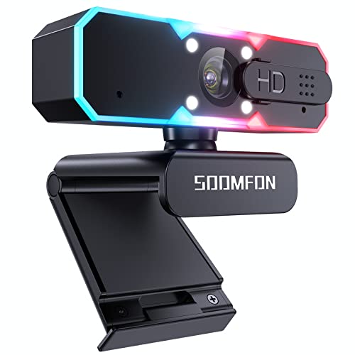(with Gaming 1080P Webcam) USB Microphone with Gaming 1080P Webcam with RGB Light in Bundle