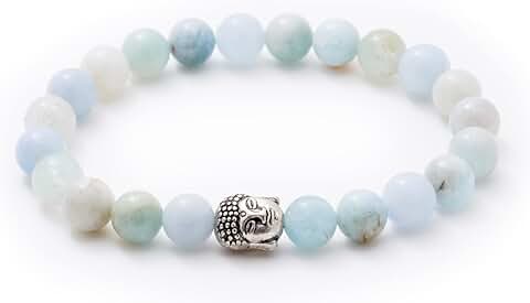 Natural 8mm stone and lava bracelet