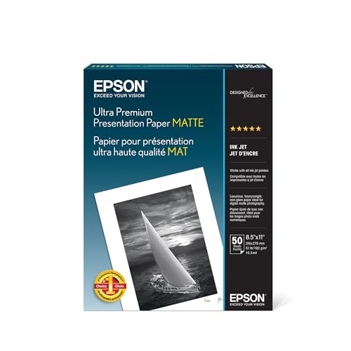 Matte Presentation Paper 8.5x11 Inches, 50 Sheets