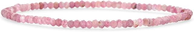 Multi-Color Gemstone Bead Stretch Bracelet for Women