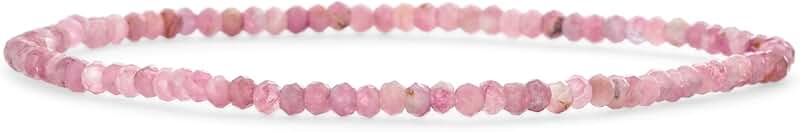 Multi-Color Gemstone Bead Stretch Bracelet for Women