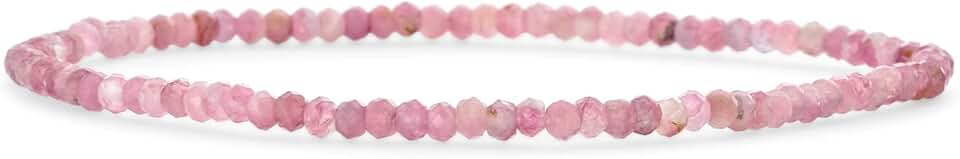Multi-Color Gemstone Bead Stretch Bracelet for Women