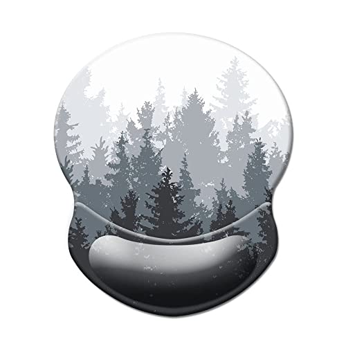 Floral Green Forest Wrist Support Mouse Pad