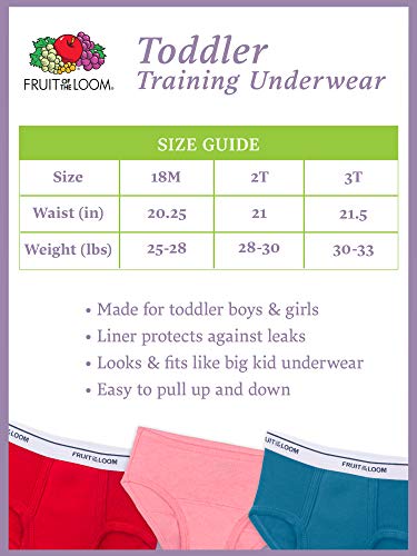 uni  baby Potty Training (6 Pack) Underwear, Girls Brief - Assorted Color, 2T US