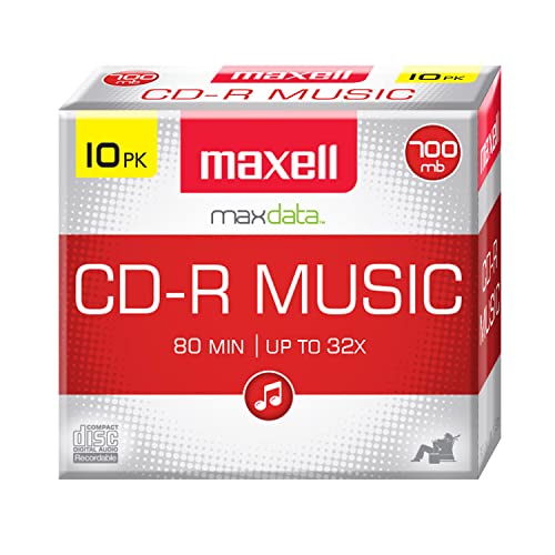 1-Time Recording Recordable CD (Audio Only) 700mb/80 Min 10 Pack Slim Jewel