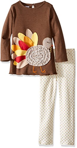 Baby Girl Holiday Two Piece Playwear Set, Turkey, 0-6 Months
