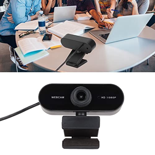 1080P Computer Camera, 360 Rotation 30fps Frame Rate USB Webcam with Microphone for Conferencing Video Calling for win7/8/10(Real 1080P-manual Focus)