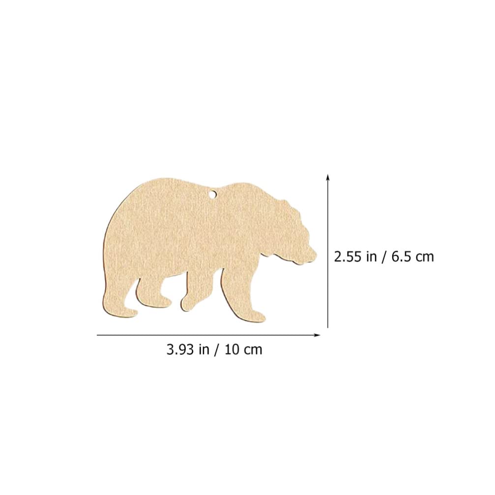 30pcs Unfinished Wooden Animal Slices Elk Fox Wolf 10cm