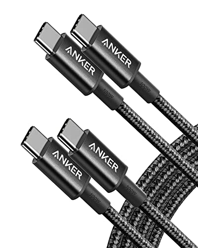 MODAIO 6ft USB C to USB C Cable 2-Pack Black