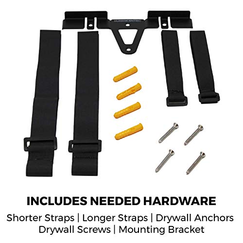 Universal Wall Mount (Black) | Adjustable Mount for Cable Boxes, DVD Players, Routers, Modems, and More