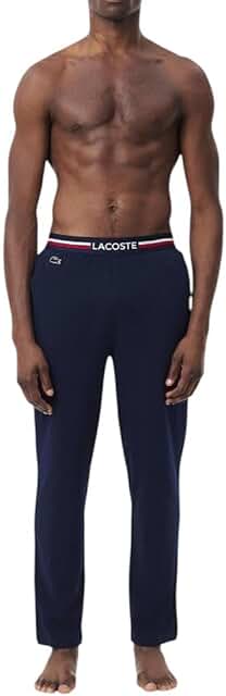 Men's Cotton Stretch Pajama Pants with Tricolor Waistband