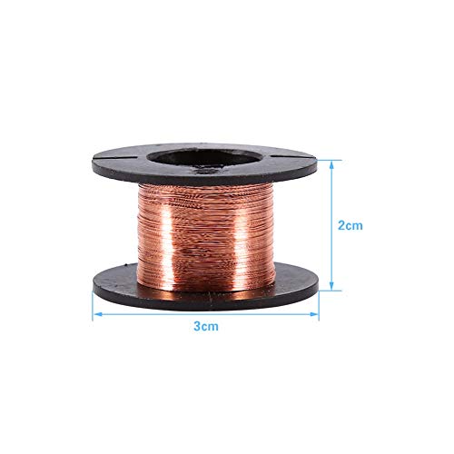 0.1Mm Copper Wire,Magnet Wire 0.1mm Copper Wire,Enameled Wire 0.1mm, 5pcs Winding Magnet Copper Solder Wire Length 15m