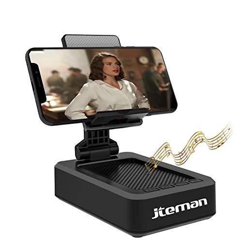 Cell Phone Stand with Wireless Bluetooth Speaker and Anti-Slip Base