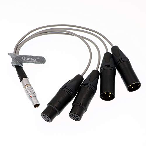 10 Pin Male Plug to 4 XLR 3 Pin Breakout Audio Input Output Cable for Atomos Shogun Monitor Recorder Audio Splitter 30cm