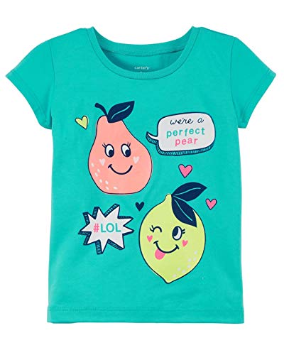 Baby Girls' Perfect Pear Jersey Tee, 3 Months Turquiose