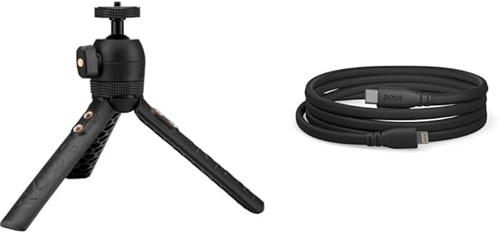 Tripod and USB-C to Lightning Cable Bundle