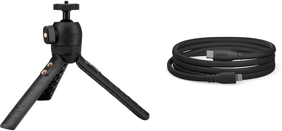Tripod and USB-C to Lightning Cable Bundle