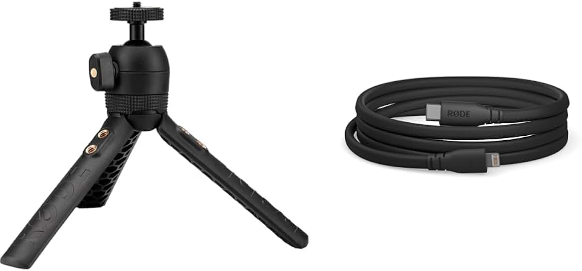 Tripod and USB-C to Lightning Cable Bundle