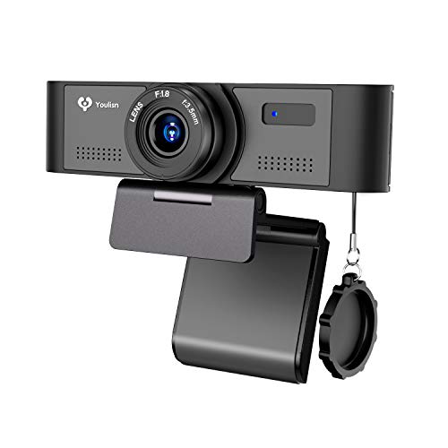 1080 Webcam with Microphone, Auto Focus USB Webcam, Built-in Dual Mics HD Computer Camera for PC/Desktop/Laptop with Privacy Cover, for Video Calling,Conferencing Recording,YouTube Skype Zoom