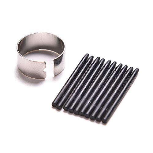 10 pcs Black Standard Pen Nibs Fits for WACOM CTL-471, CTL-671, CTL-472, CTL-672 w/Removal Ring