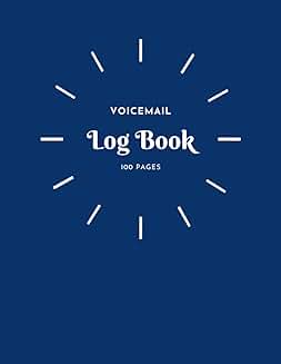 Voicemail Log Book with 100 Pages for Organization