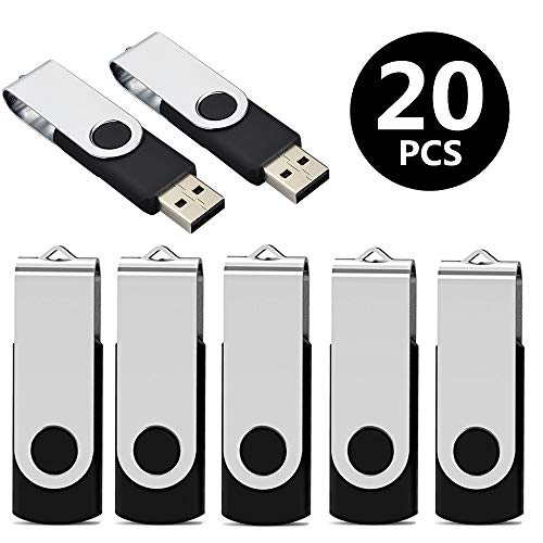 10 Pack 8GB USB Flash Drive Flash Drives USB 2.0 Thumb Drive Memory Stick Zip Drives Bulk (8GB, 10 Pack, Black)