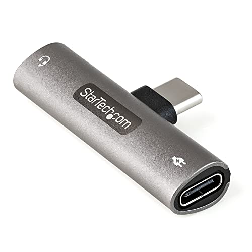 .com USB C Audio & Charge Adapter - USB-C Audio Adapter w/ 3.5mm TRRS Headphone/Headset Jack and 60W USB Type-C Power Delivery Pass-through Charger - For USB-C Phone/Tablet/Laptop (CDP235APDM)